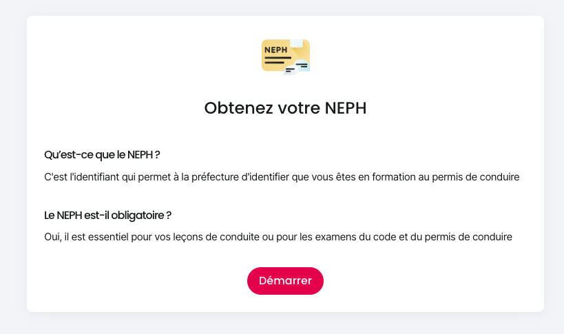 Comment renseigner mon numéro NEPH